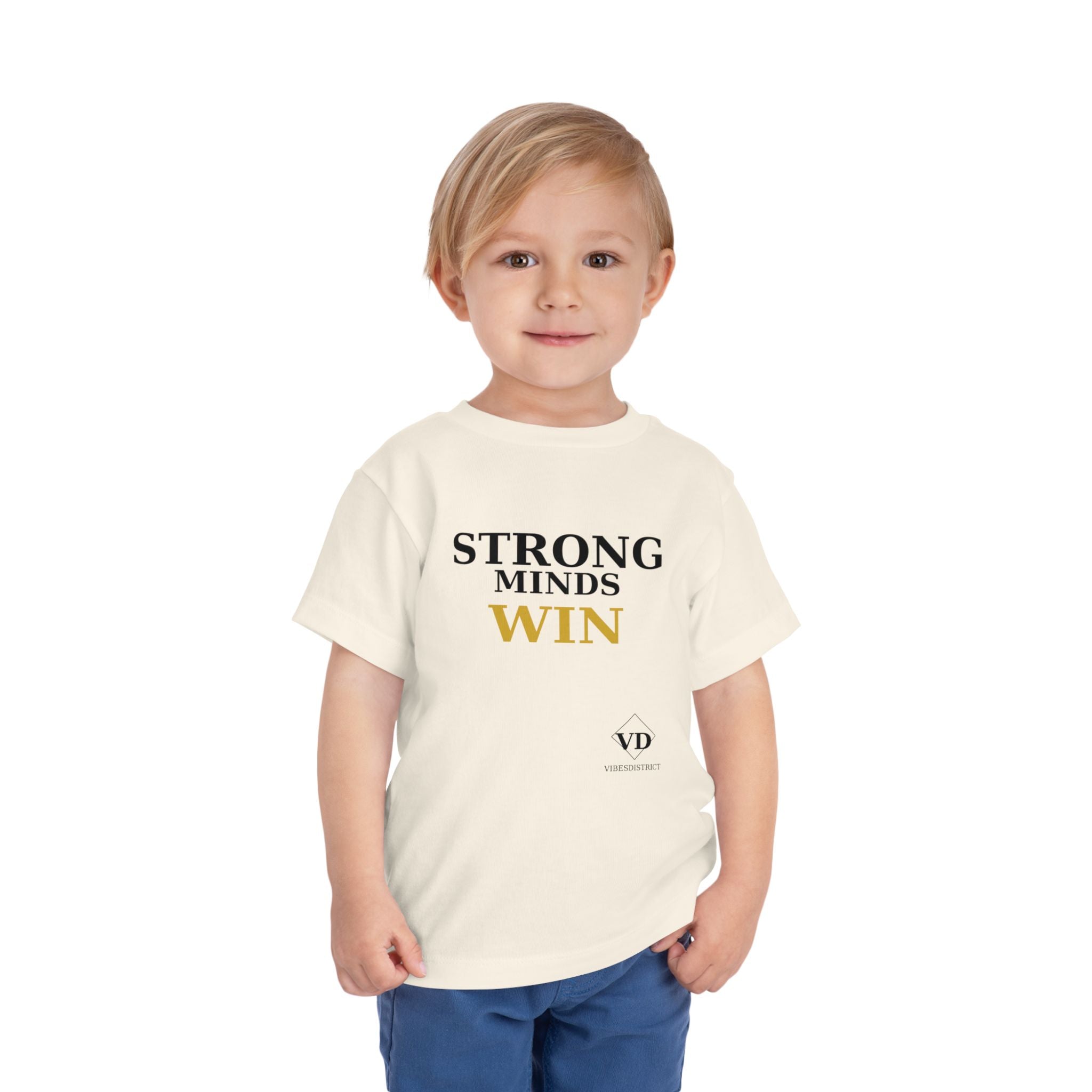 Toddler Tee — "Strong Minds Win" Inspirational Kids Shirt