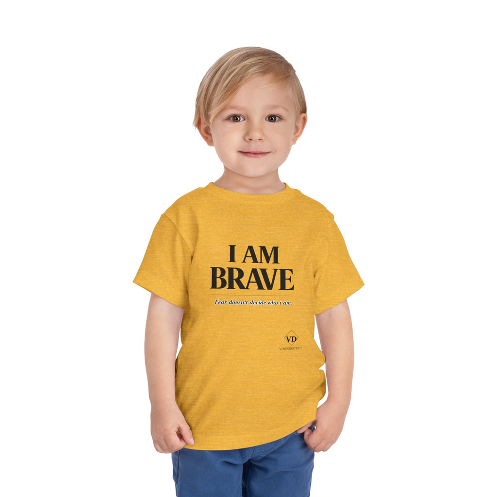 I Am Brave Toddler Tee — Inspirational Kids' Short Sleeve Shirt