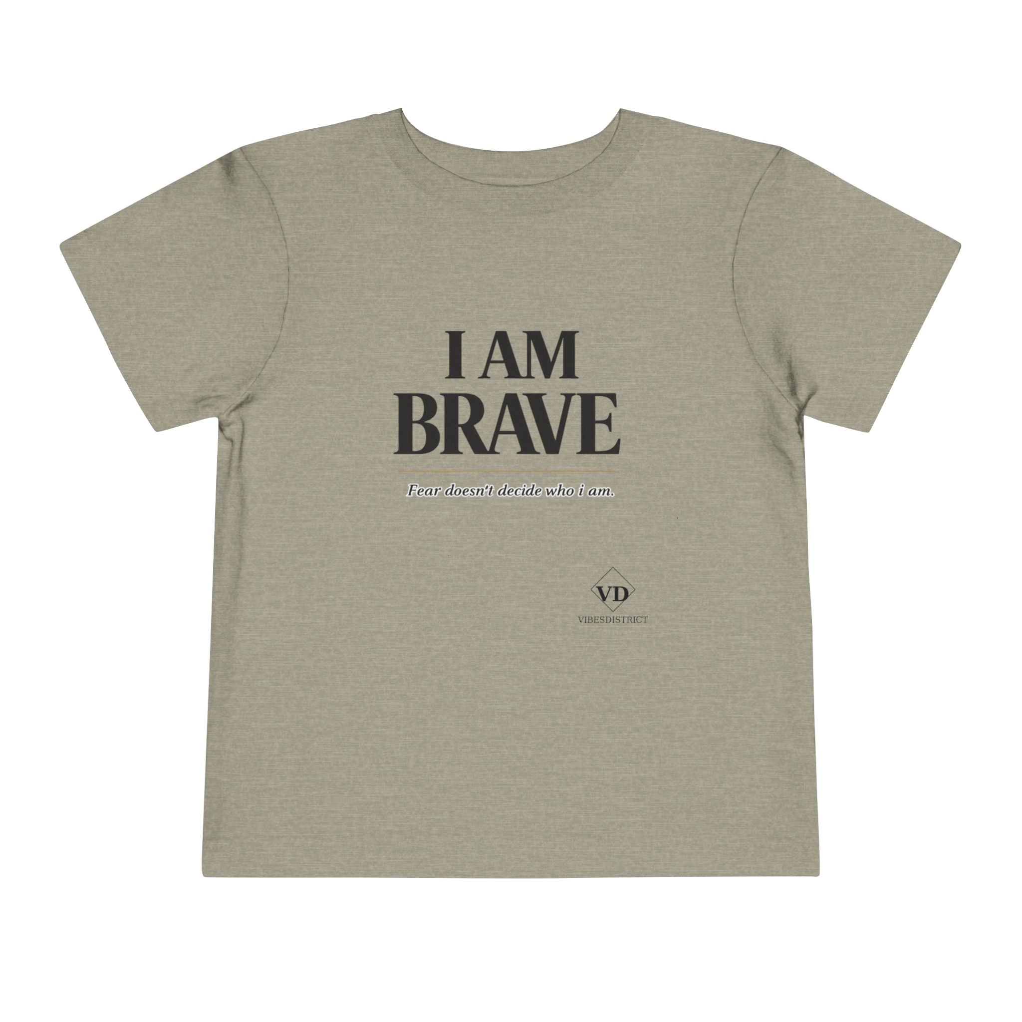 I Am Brave Toddler Tee — Inspirational Kids' Short Sleeve Shirt