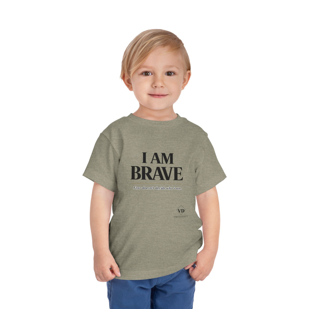 I Am Brave Toddler Tee — Inspirational Kids' Short Sleeve Shirt