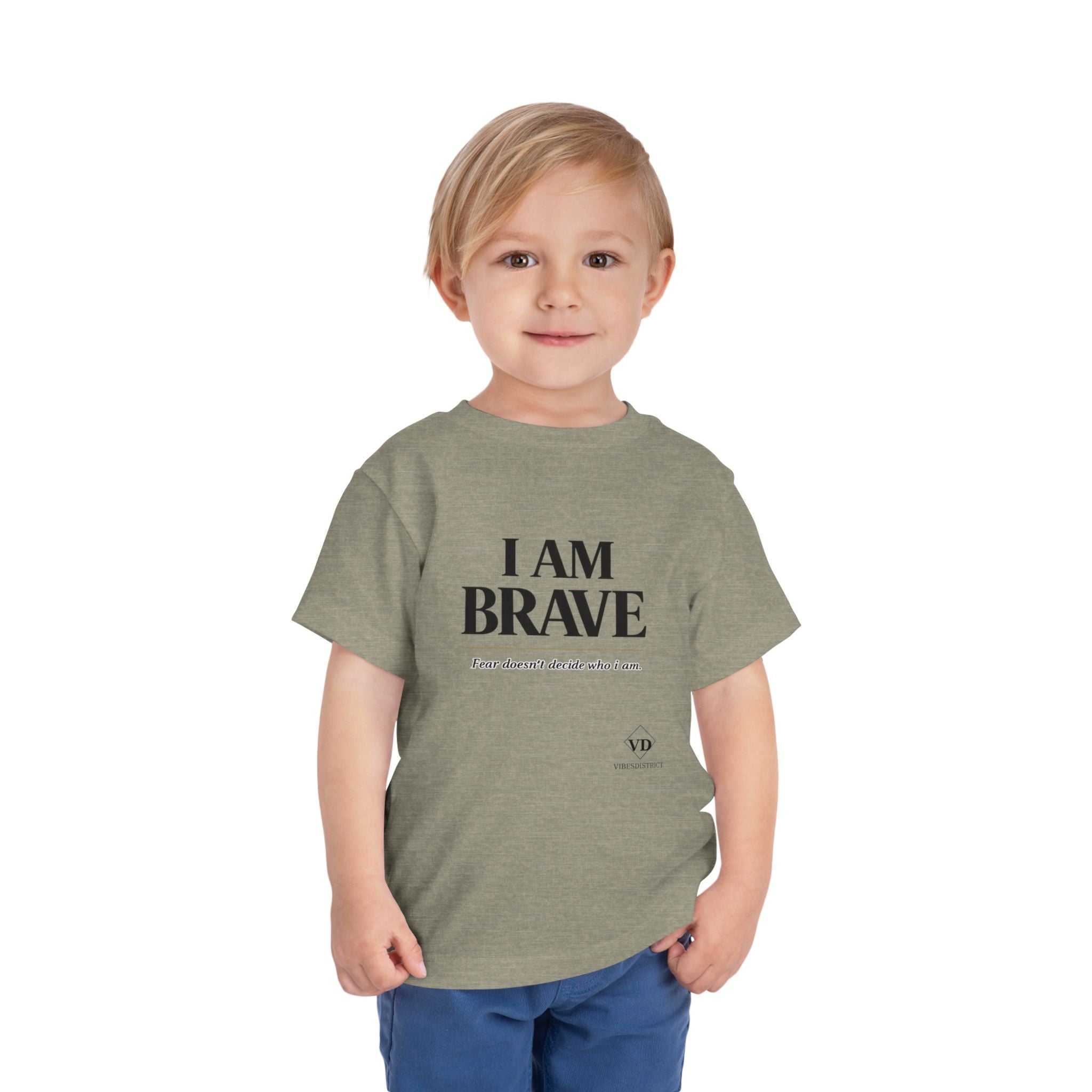 I Am Brave Toddler Tee — Inspirational Kids' Short Sleeve Shirt