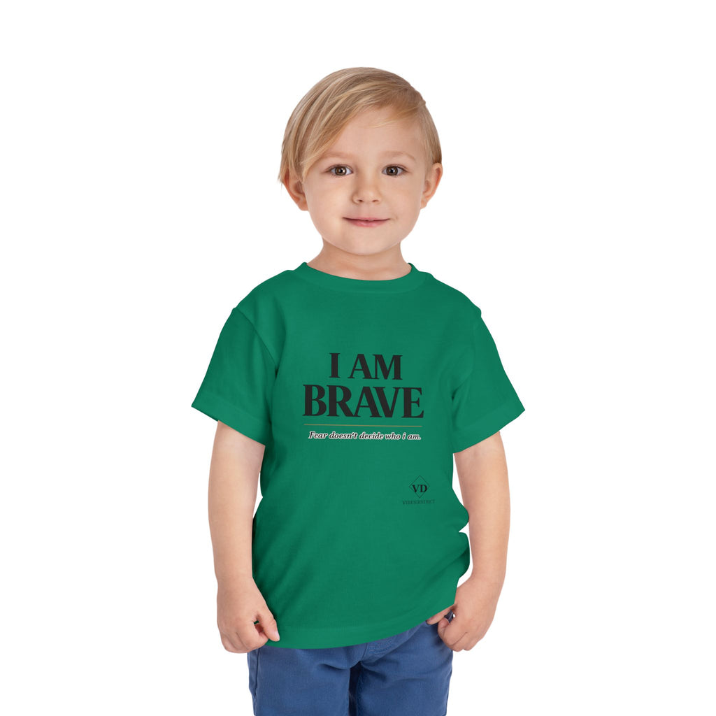 I Am Brave Toddler Tee — Inspirational Kids' Short Sleeve Shirt