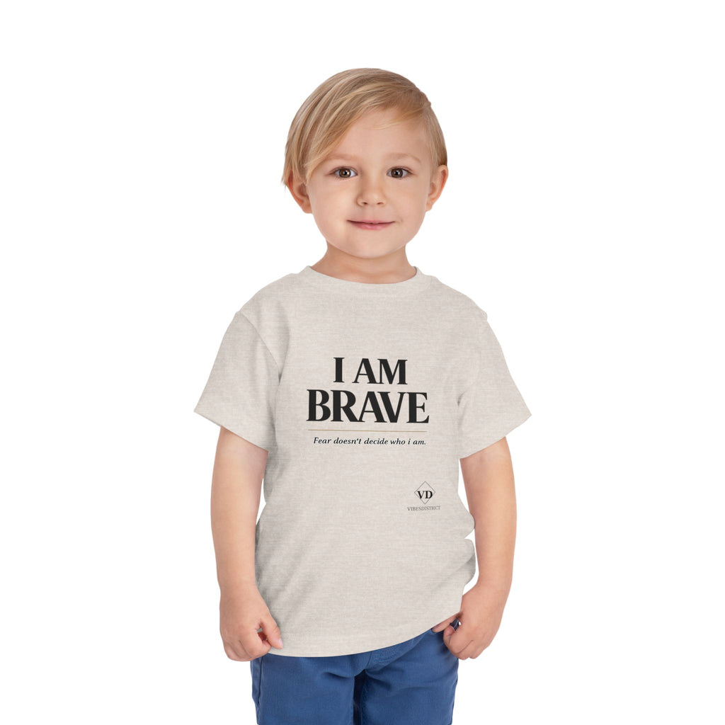 I Am Brave Toddler Tee — Inspirational Kids' Short Sleeve Shirt