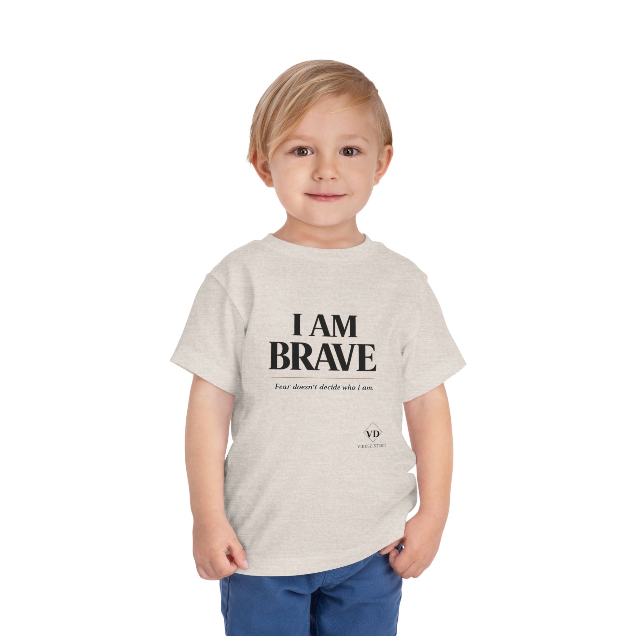 I Am Brave Toddler Tee — Inspirational Kids' Short Sleeve Shirt
