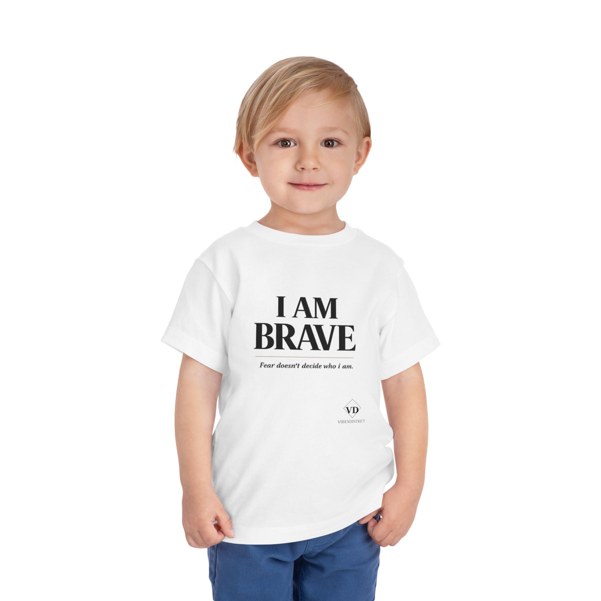 I Am Brave Toddler Tee — Inspirational Kids' Short Sleeve Shirt