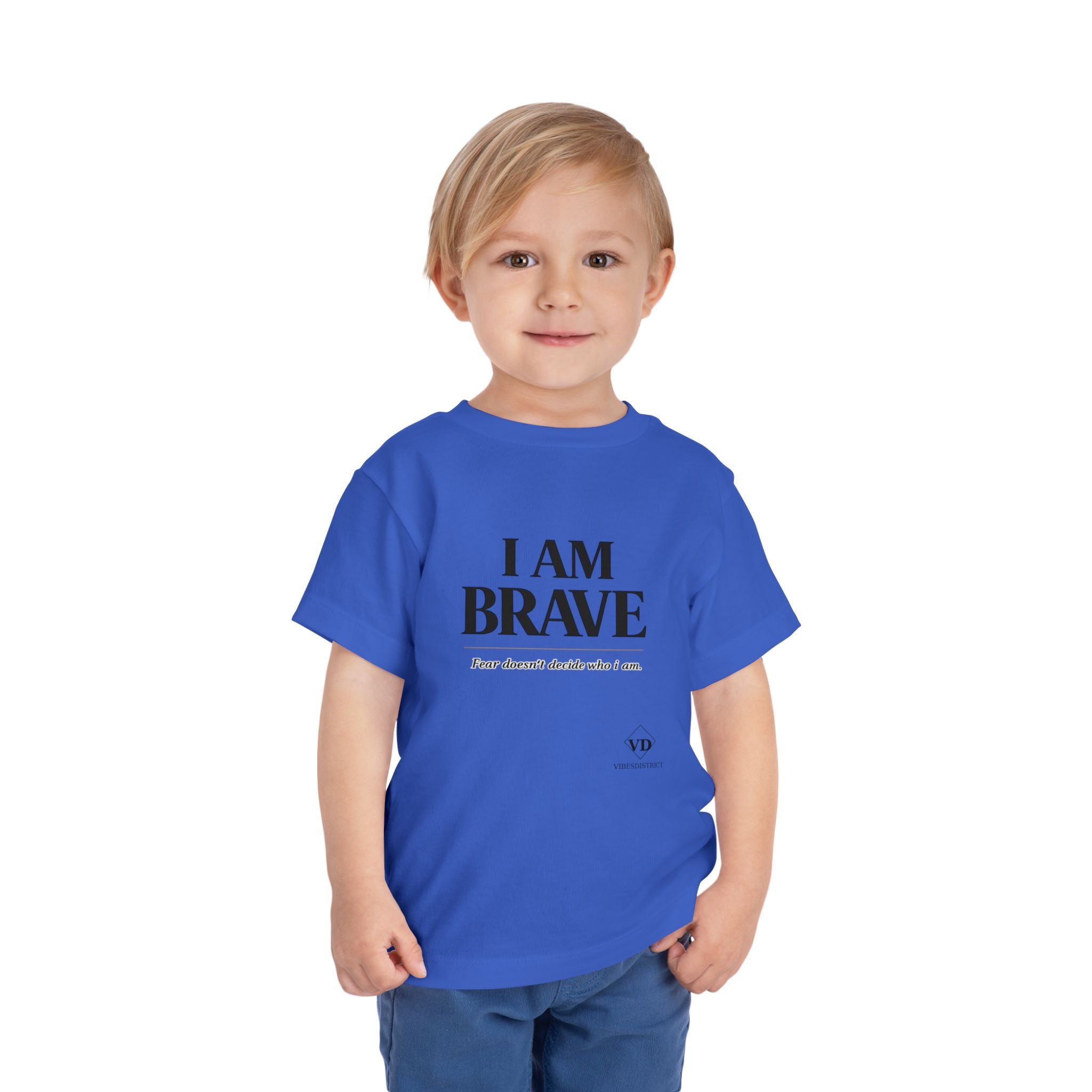 I Am Brave Toddler Tee — Inspirational Kids' Short Sleeve Shirt