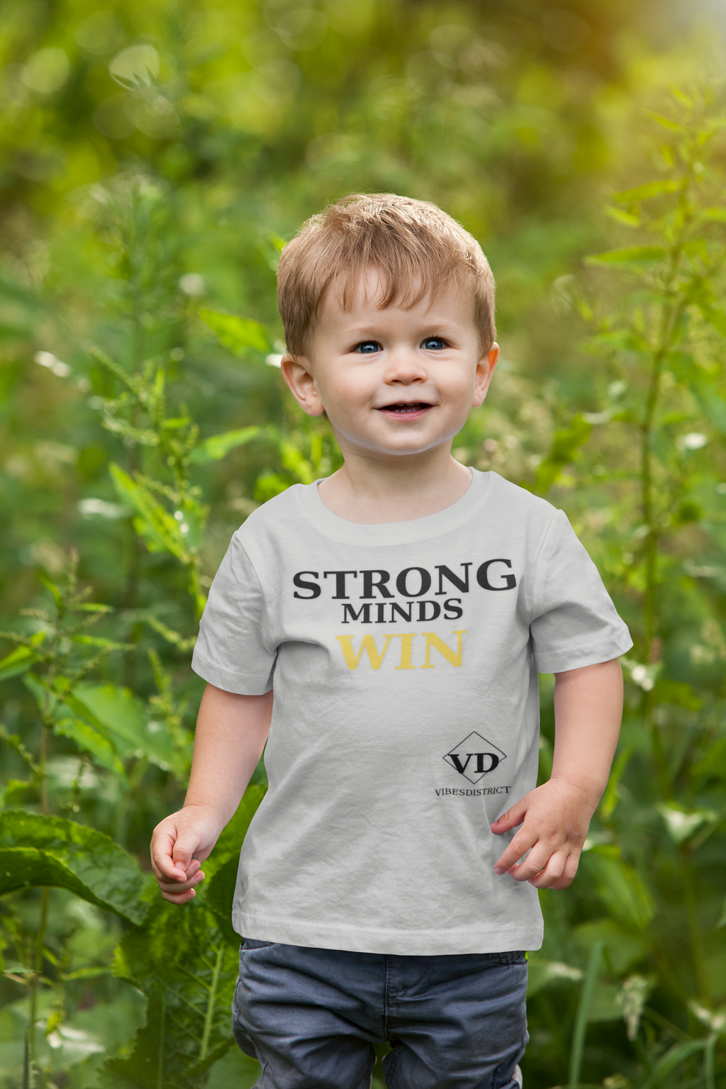 Toddler Tee — "Strong Minds Win" Inspirational Kids Shirt
