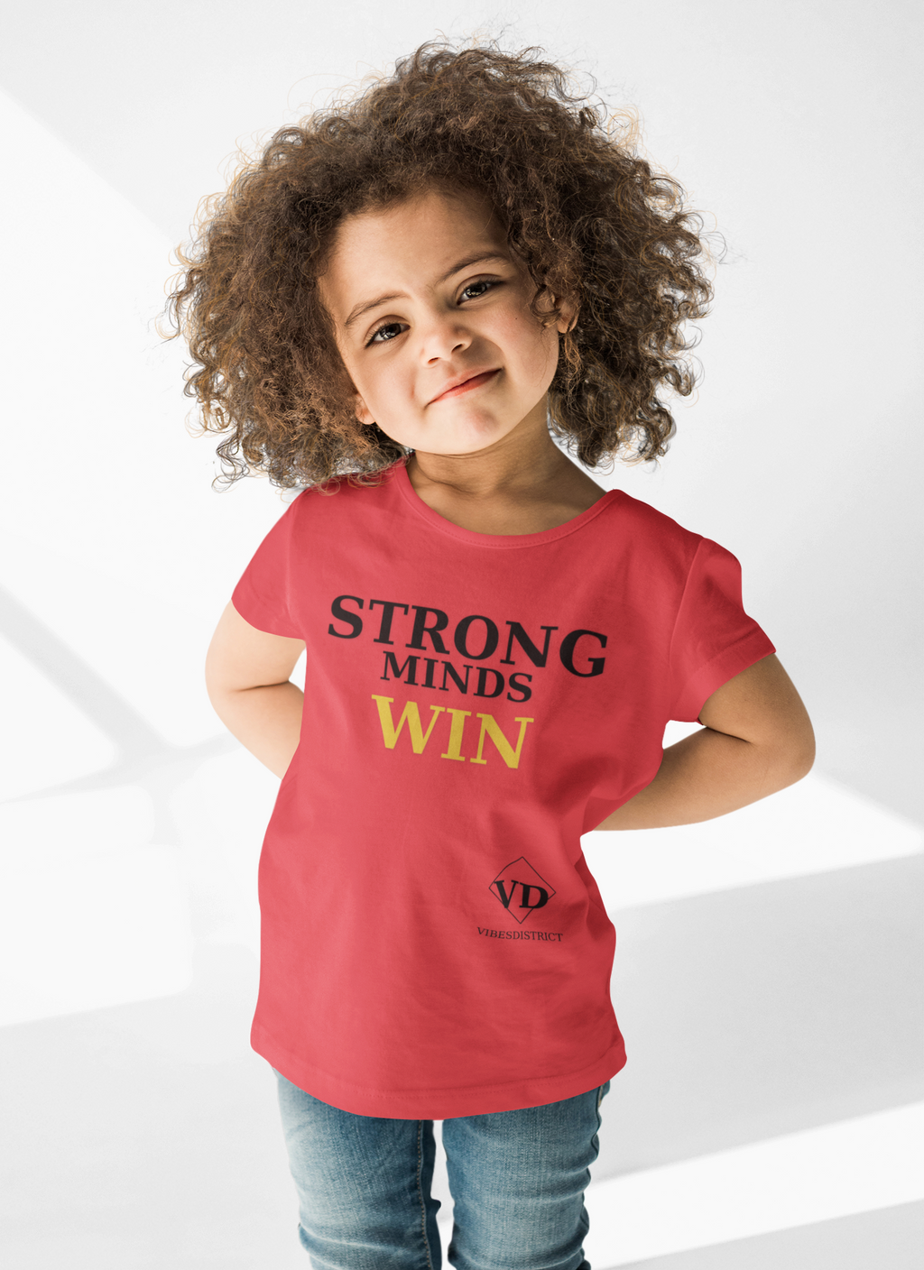 Toddler Tee — "Strong Minds Win" Inspirational Kids Shirt