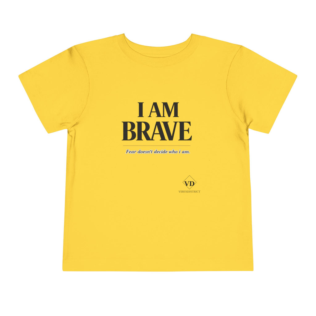 I Am Brave Toddler Tee — Inspirational Kids' Short Sleeve Shirt