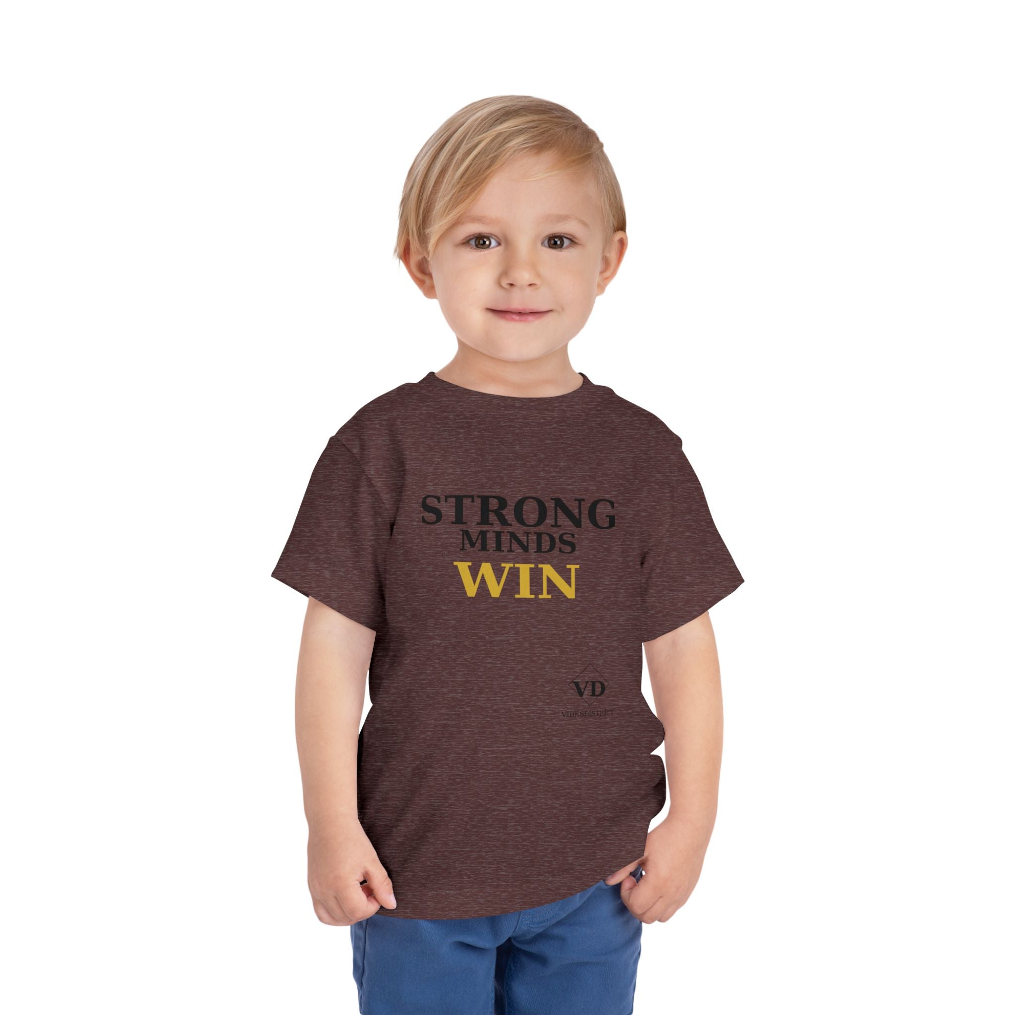 Toddler Tee — "Strong Minds Win" Inspirational Kids Shirt