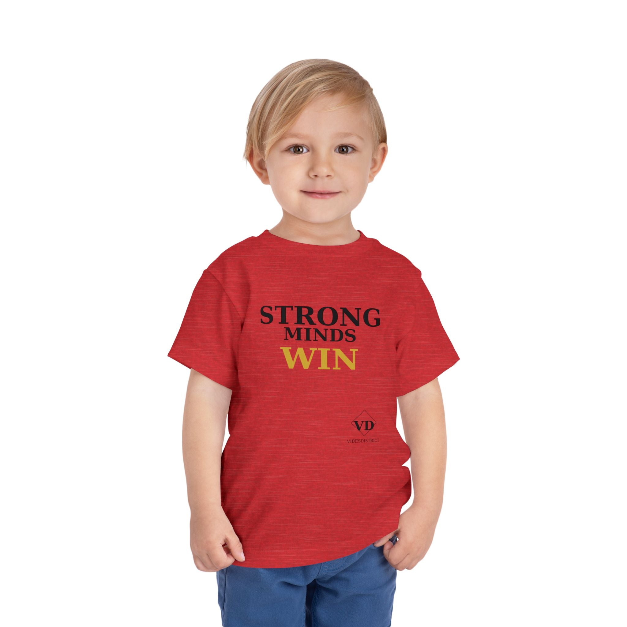 Toddler Tee — "Strong Minds Win" Inspirational Kids Shirt
