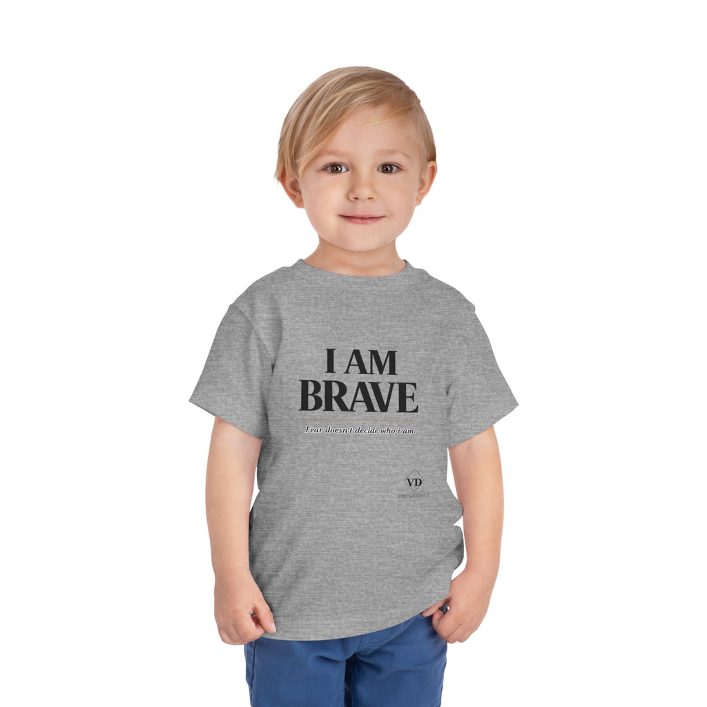 I Am Brave Toddler Tee — Inspirational Kids' Short Sleeve Shirt