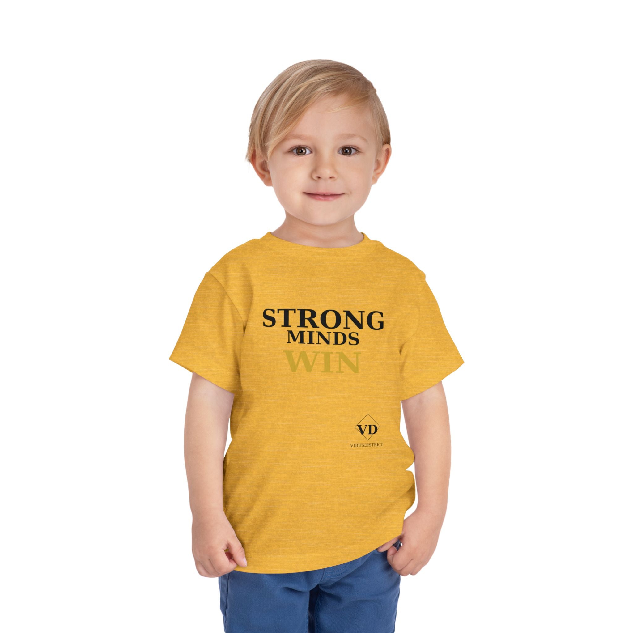 Toddler Tee — "Strong Minds Win" Inspirational Kids Shirt
