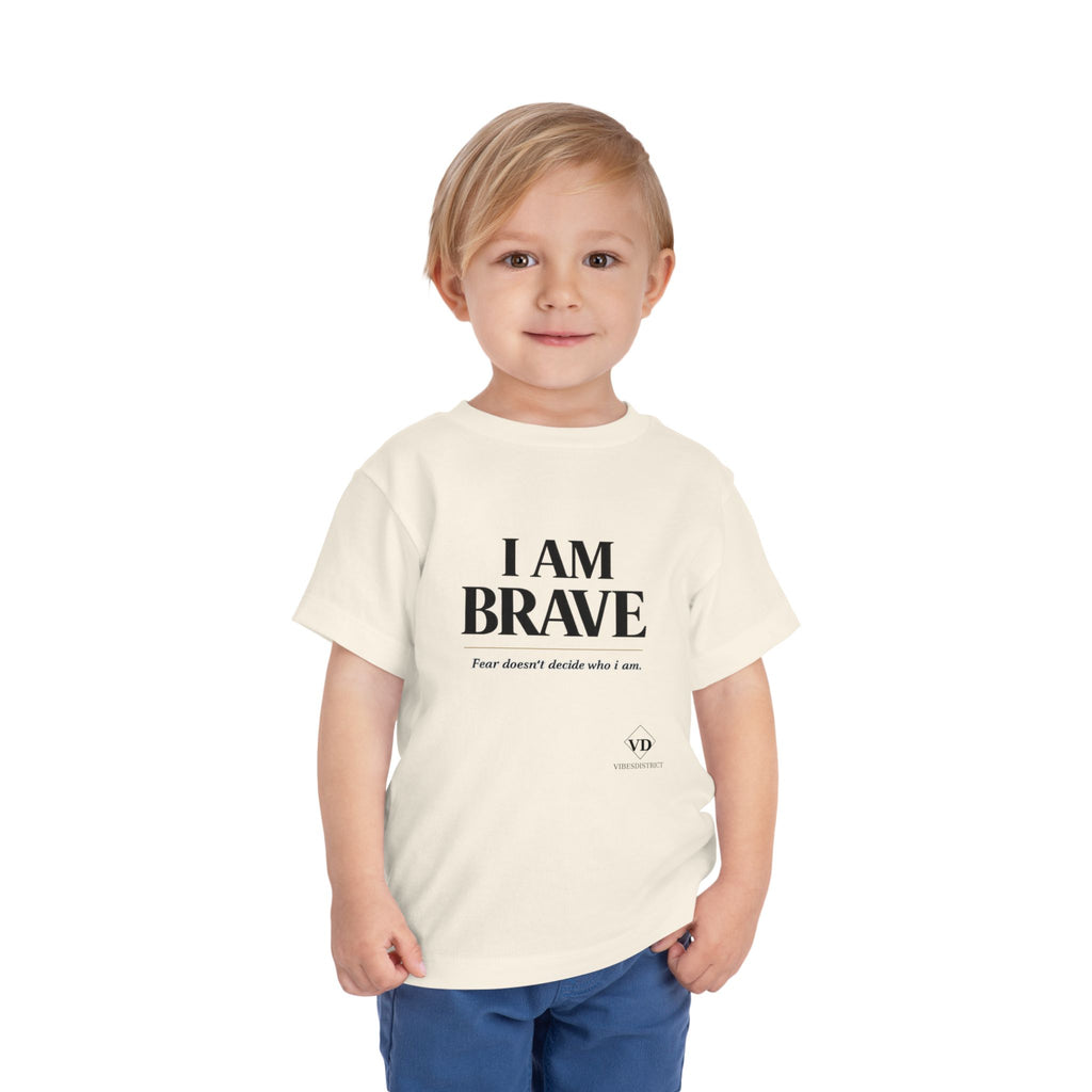 I Am Brave Toddler Tee — Inspirational Kids' Short Sleeve Shirt