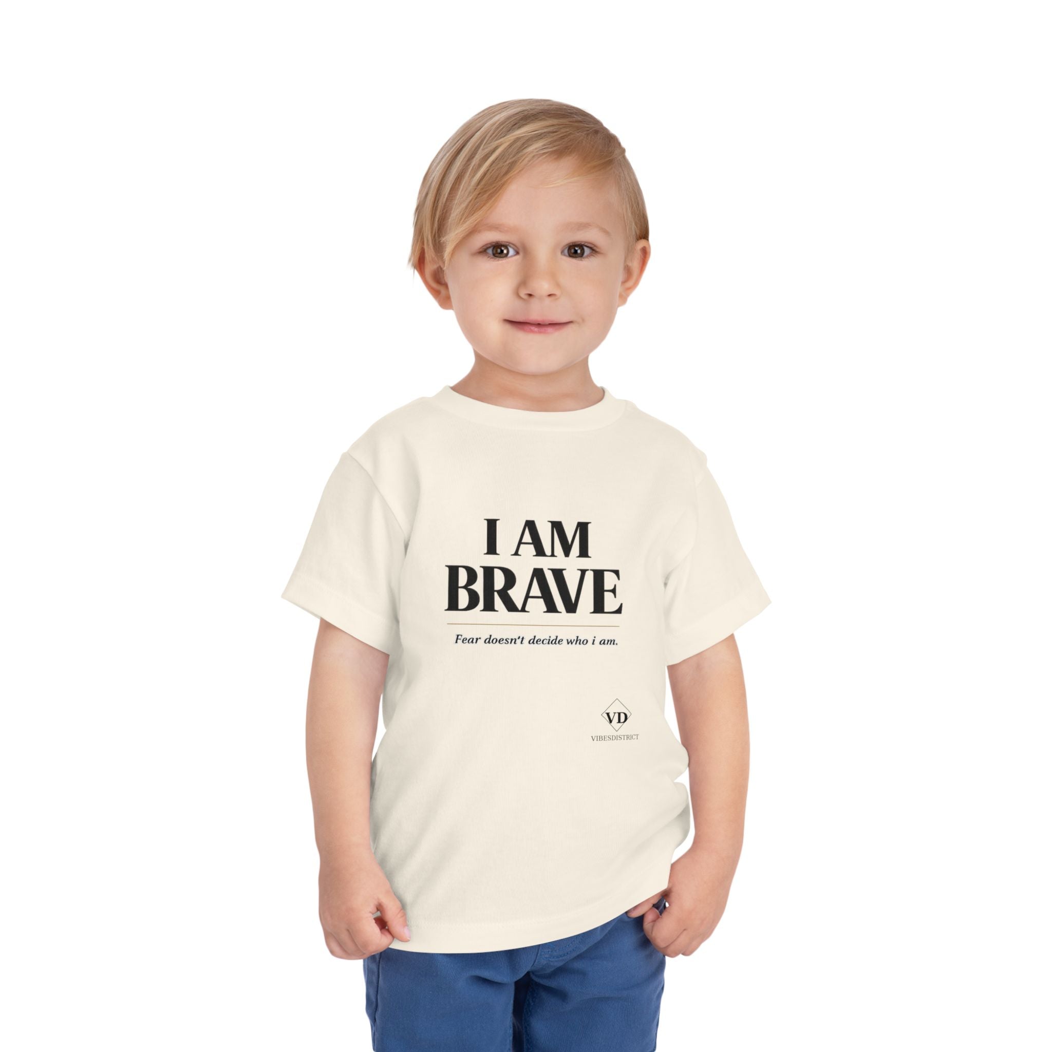 I Am Brave Toddler Tee — Inspirational Kids' Short Sleeve Shirt