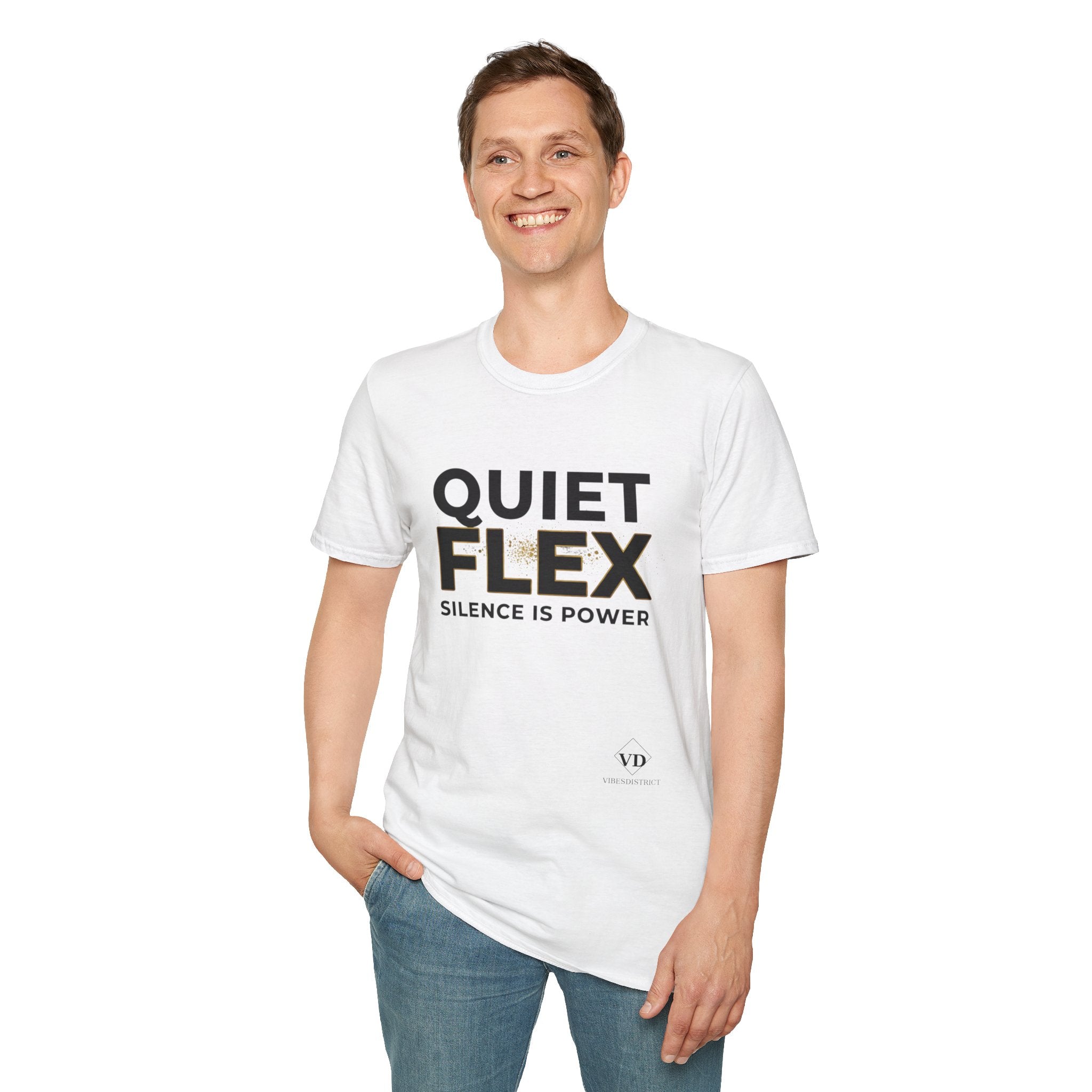 Quiet Flex T‑Shirt – 'Silence Is Power' Minimal Graphic Tee