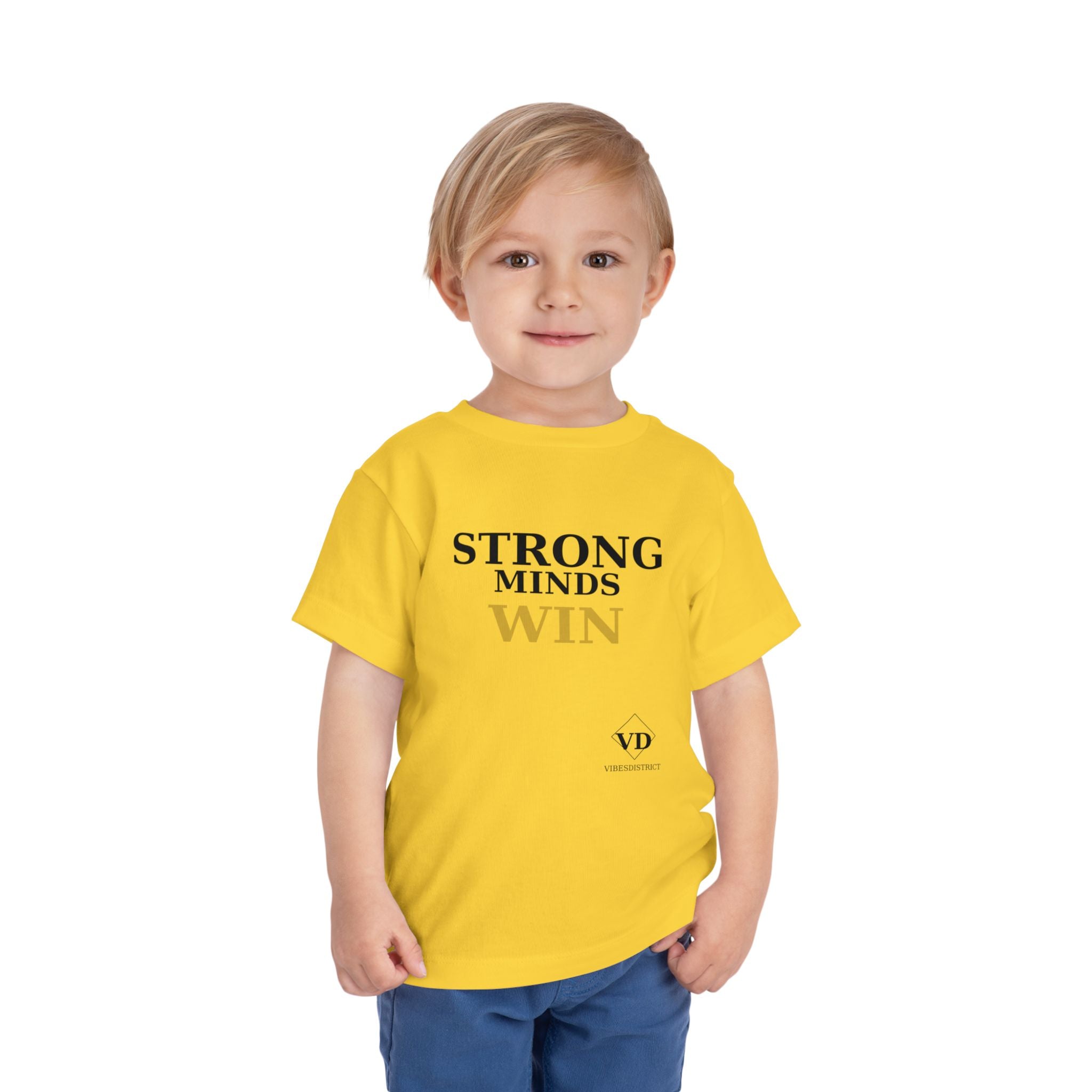 Toddler Tee — "Strong Minds Win" Inspirational Kids Shirt