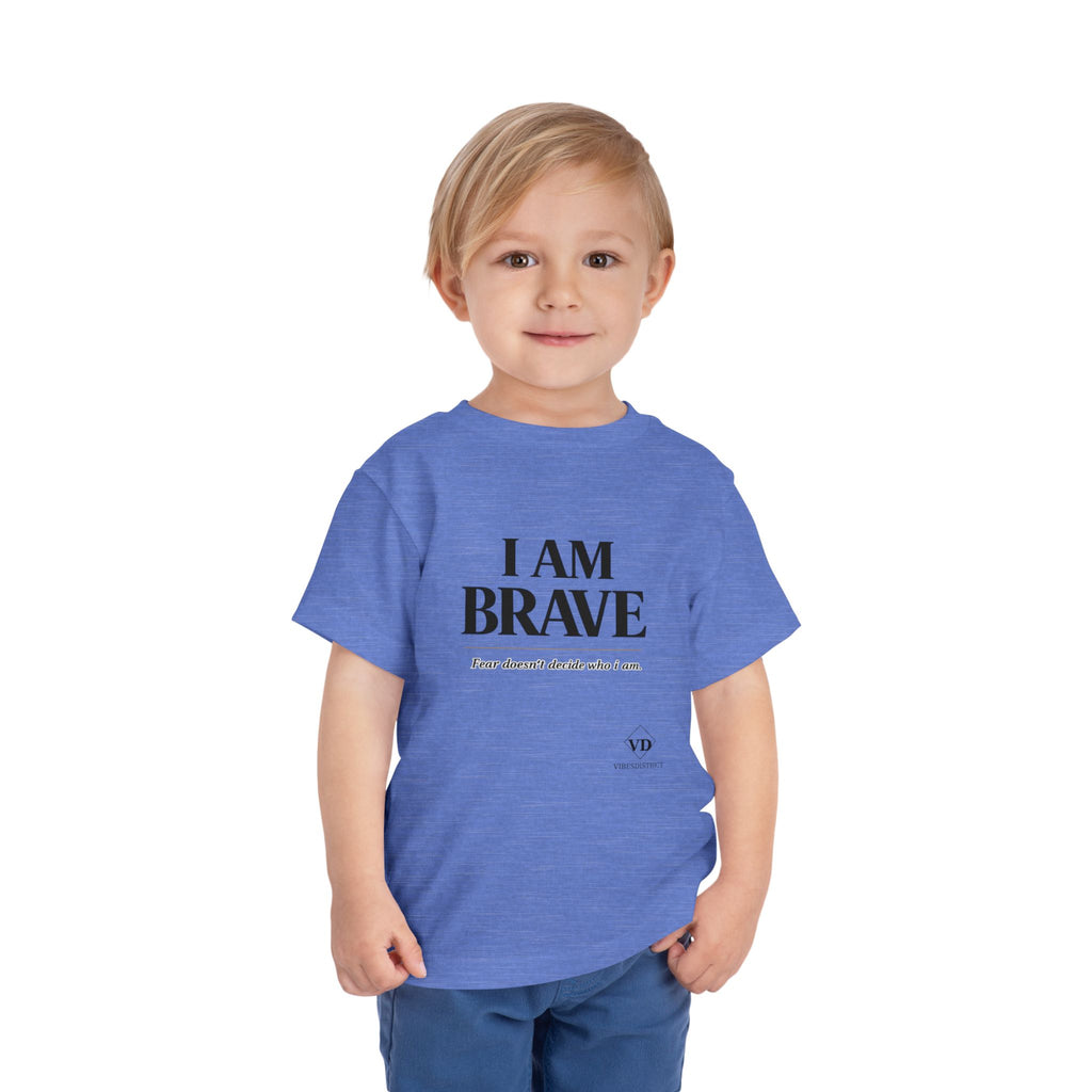 I Am Brave Toddler Tee — Inspirational Kids' Short Sleeve Shirt