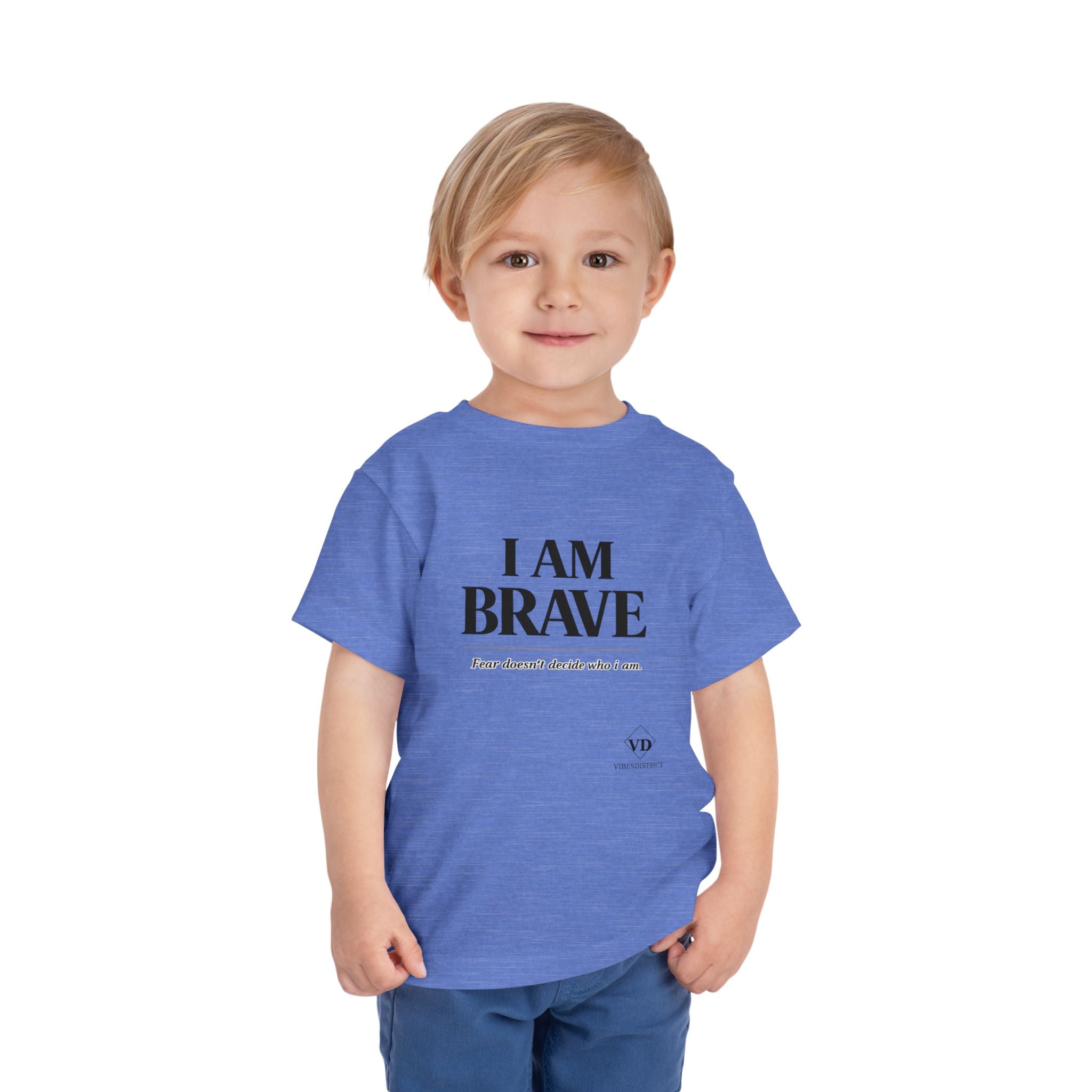 I Am Brave Toddler Tee — Inspirational Kids' Short Sleeve Shirt
