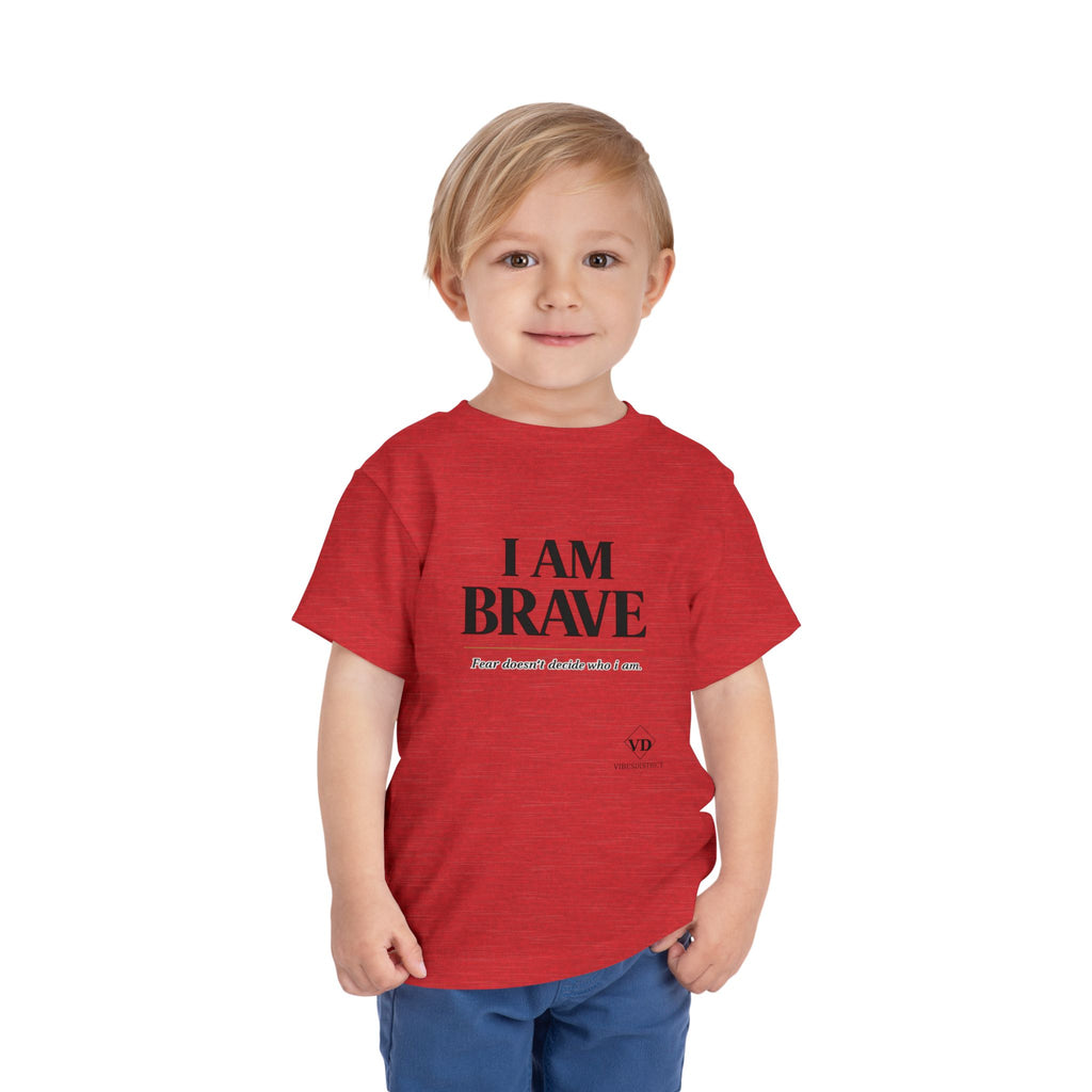 I Am Brave Toddler Tee — Inspirational Kids' Short Sleeve Shirt