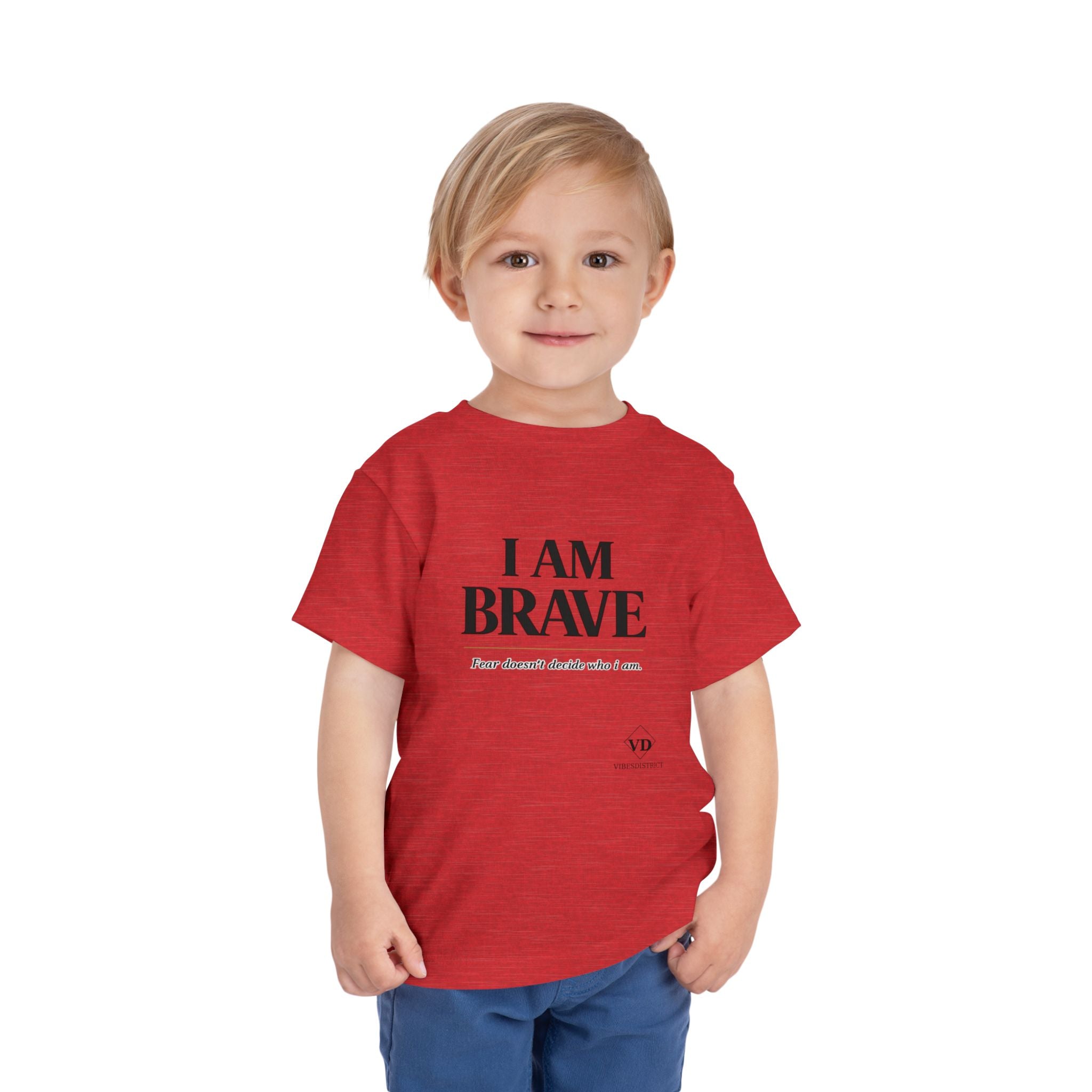 I Am Brave Toddler Tee — Inspirational Kids' Short Sleeve Shirt