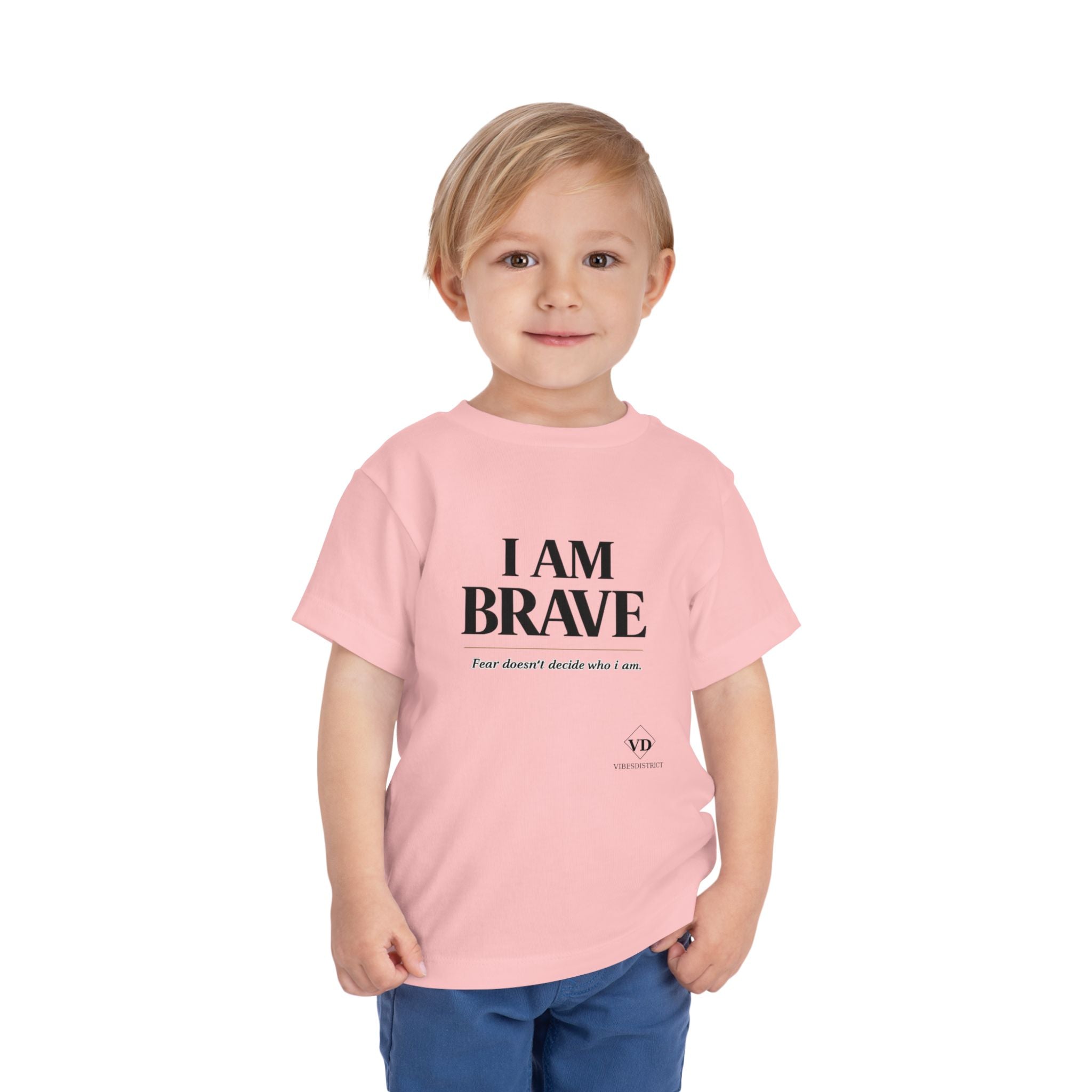 I Am Brave Toddler Tee — Inspirational Kids' Short Sleeve Shirt