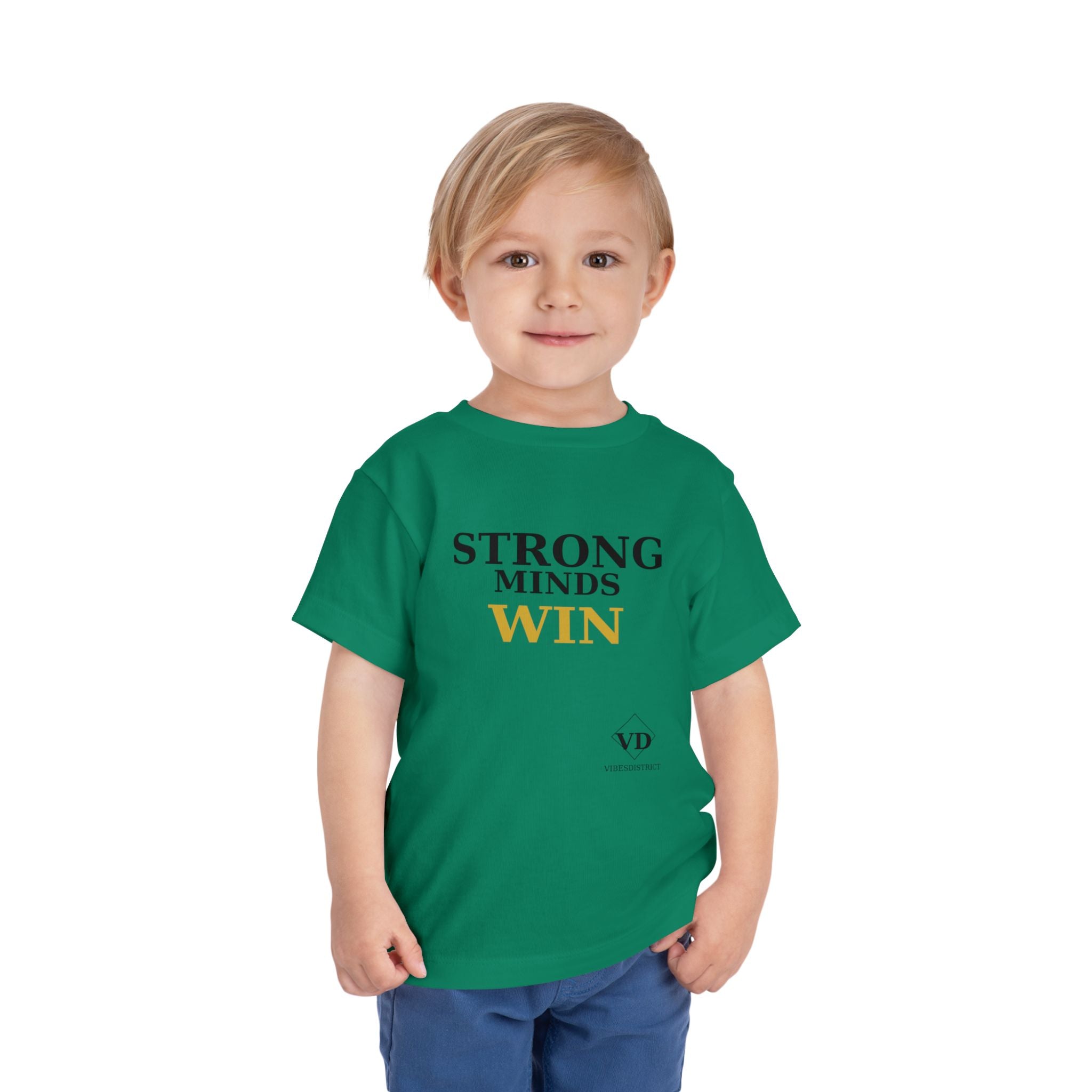 Toddler Tee — "Strong Minds Win" Inspirational Kids Shirt