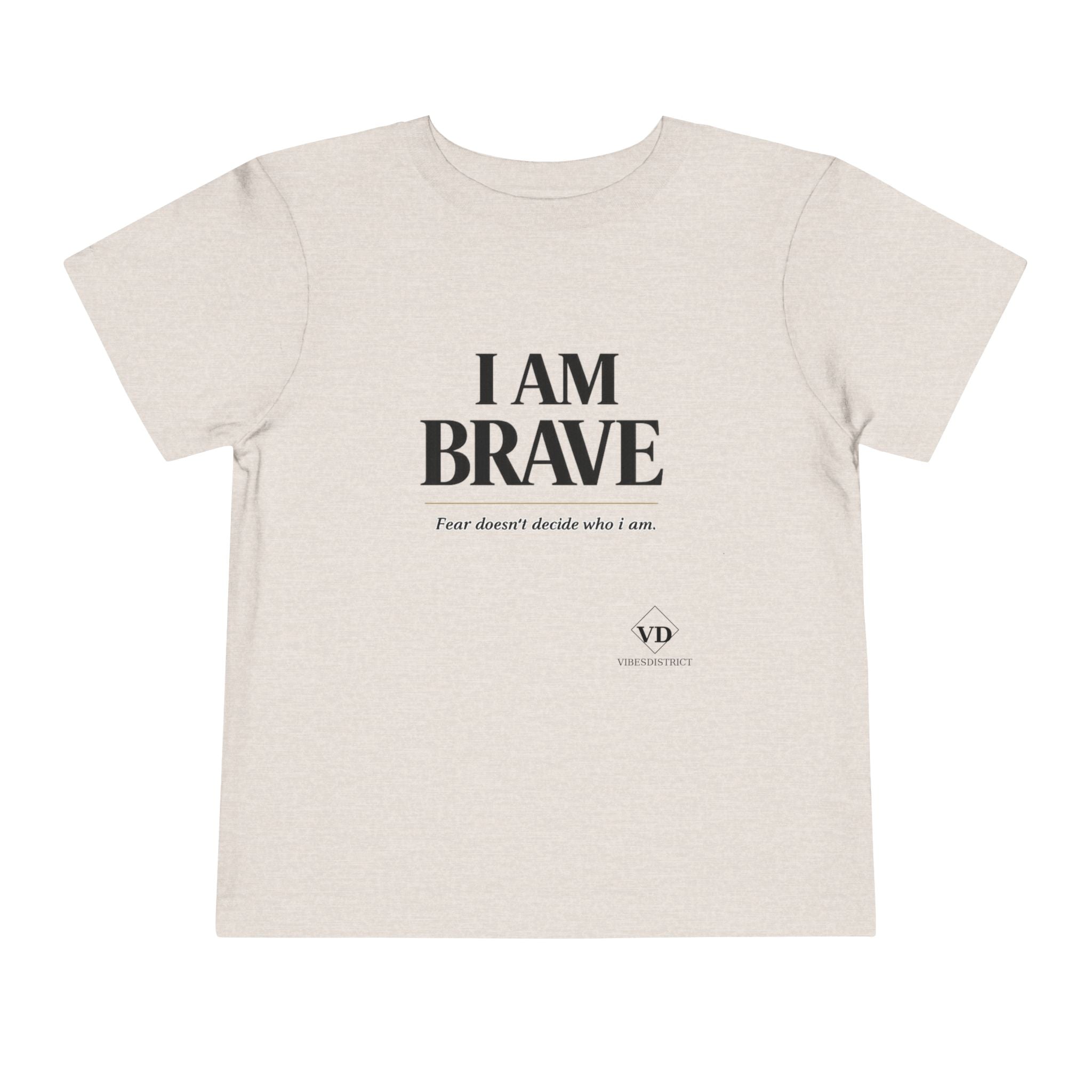 I Am Brave Toddler Tee — Inspirational Kids' Short Sleeve Shirt