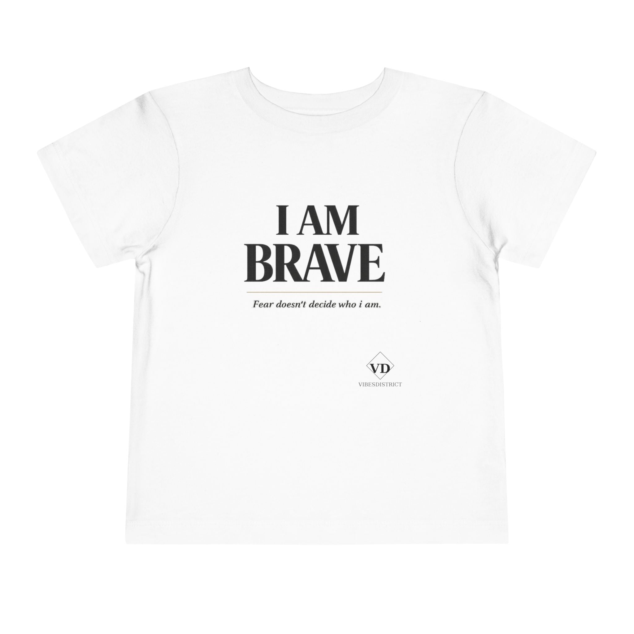 I Am Brave Toddler Tee — Inspirational Kids' Short Sleeve Shirt