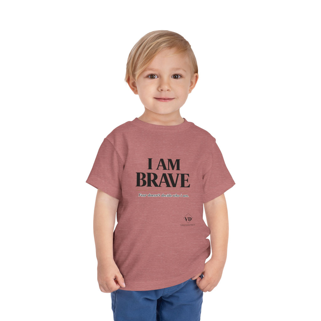 I Am Brave Toddler Tee — Inspirational Kids' Short Sleeve Shirt