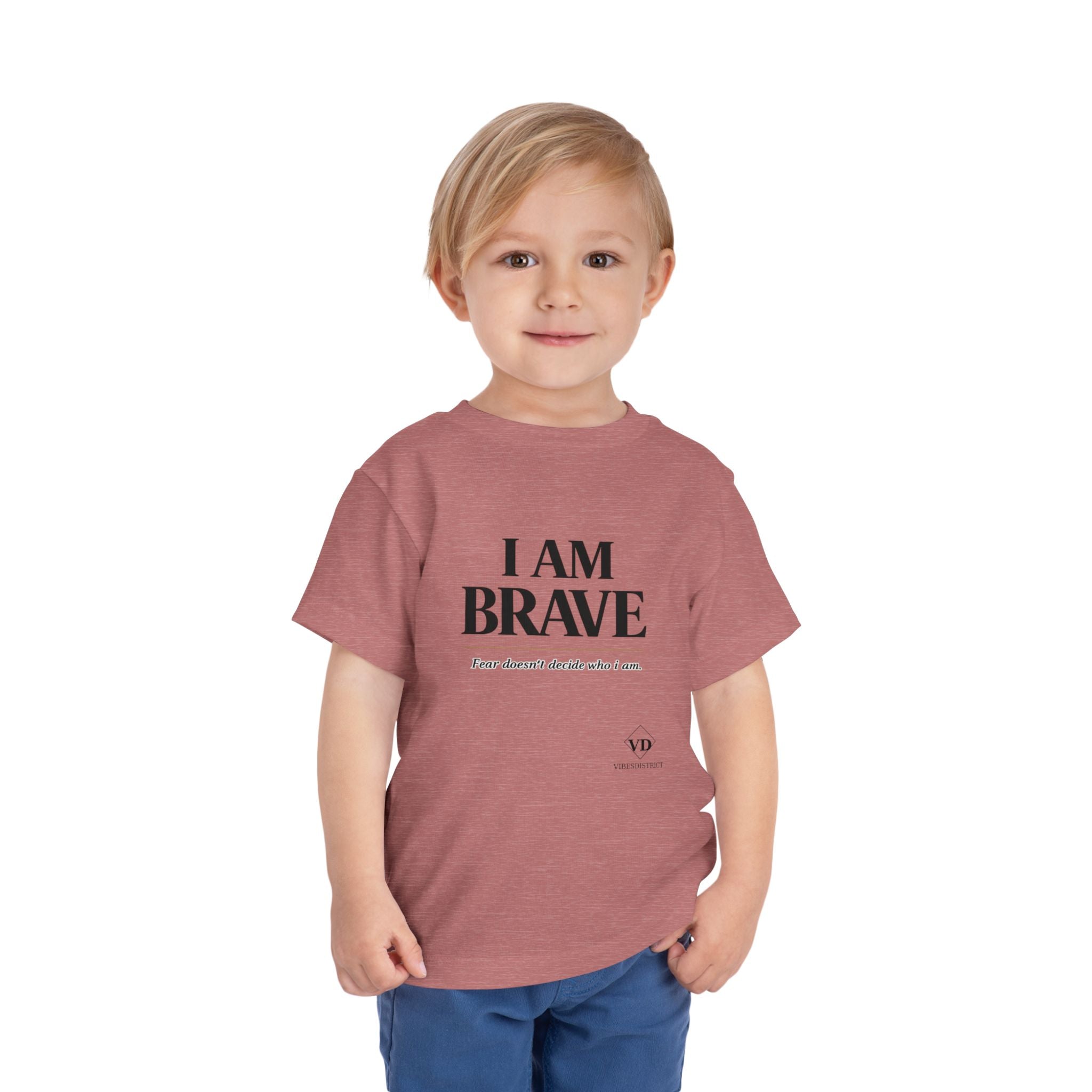 I Am Brave Toddler Tee — Inspirational Kids' Short Sleeve Shirt