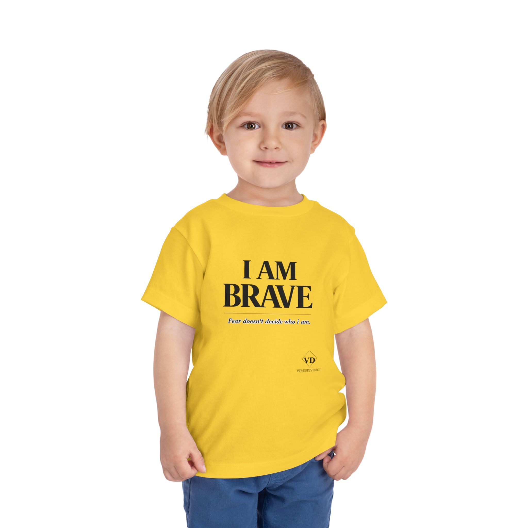 I Am Brave Toddler Tee — Inspirational Kids' Short Sleeve Shirt